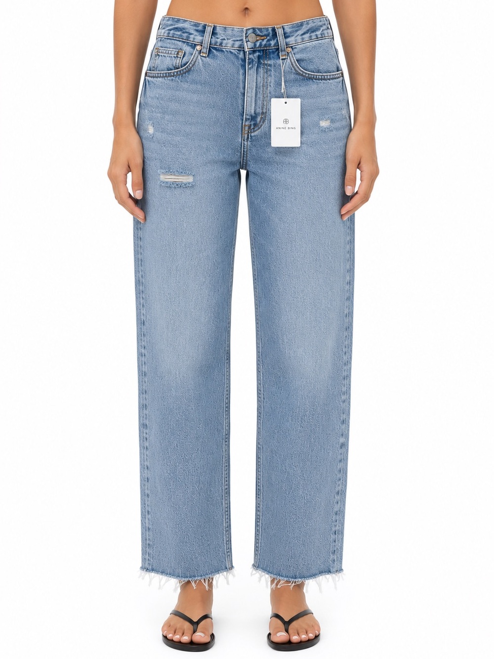 Anine Bing Gavin Jeans in Blue Reservoir size 24 New with Tags